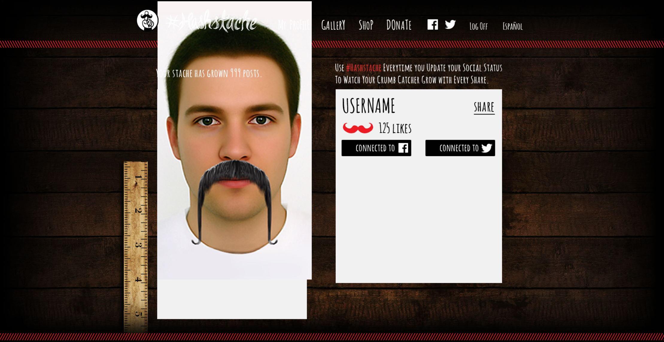Screenshot of the Interface to Build Your Own Mustache
