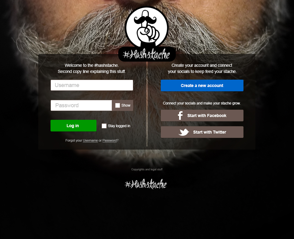 View the portfolio entry titled 'HashStache Movember Site'
