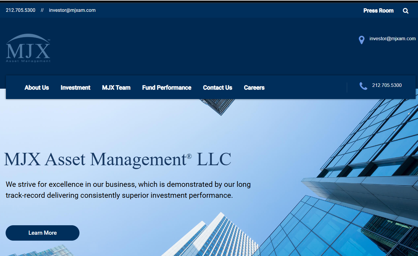 View the portfolio entry titled 'MJXAM Asset Management'