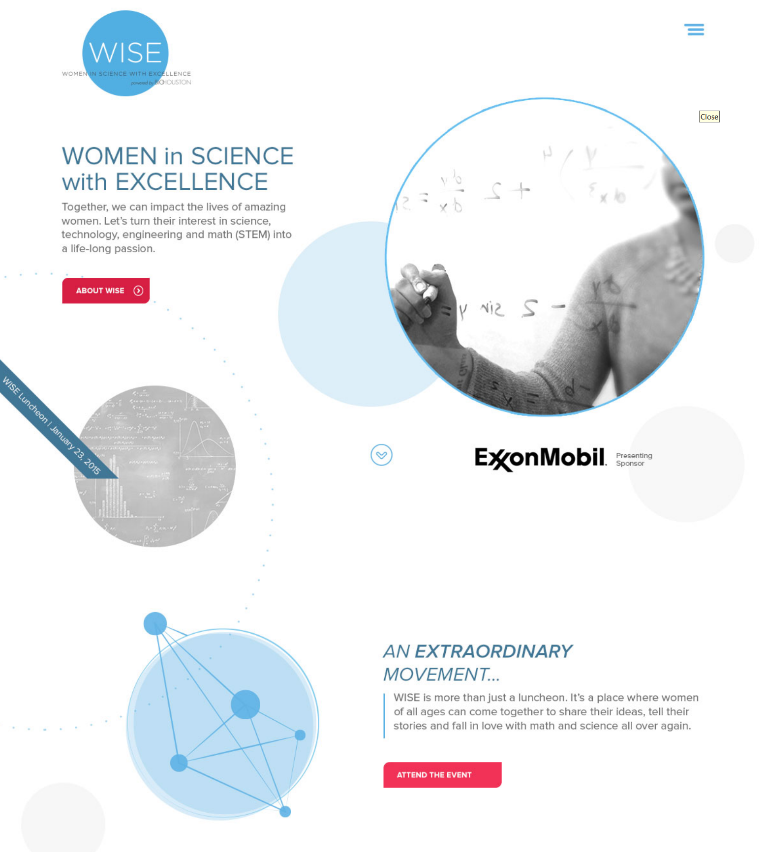 Additional Screenshot of the WISE Website