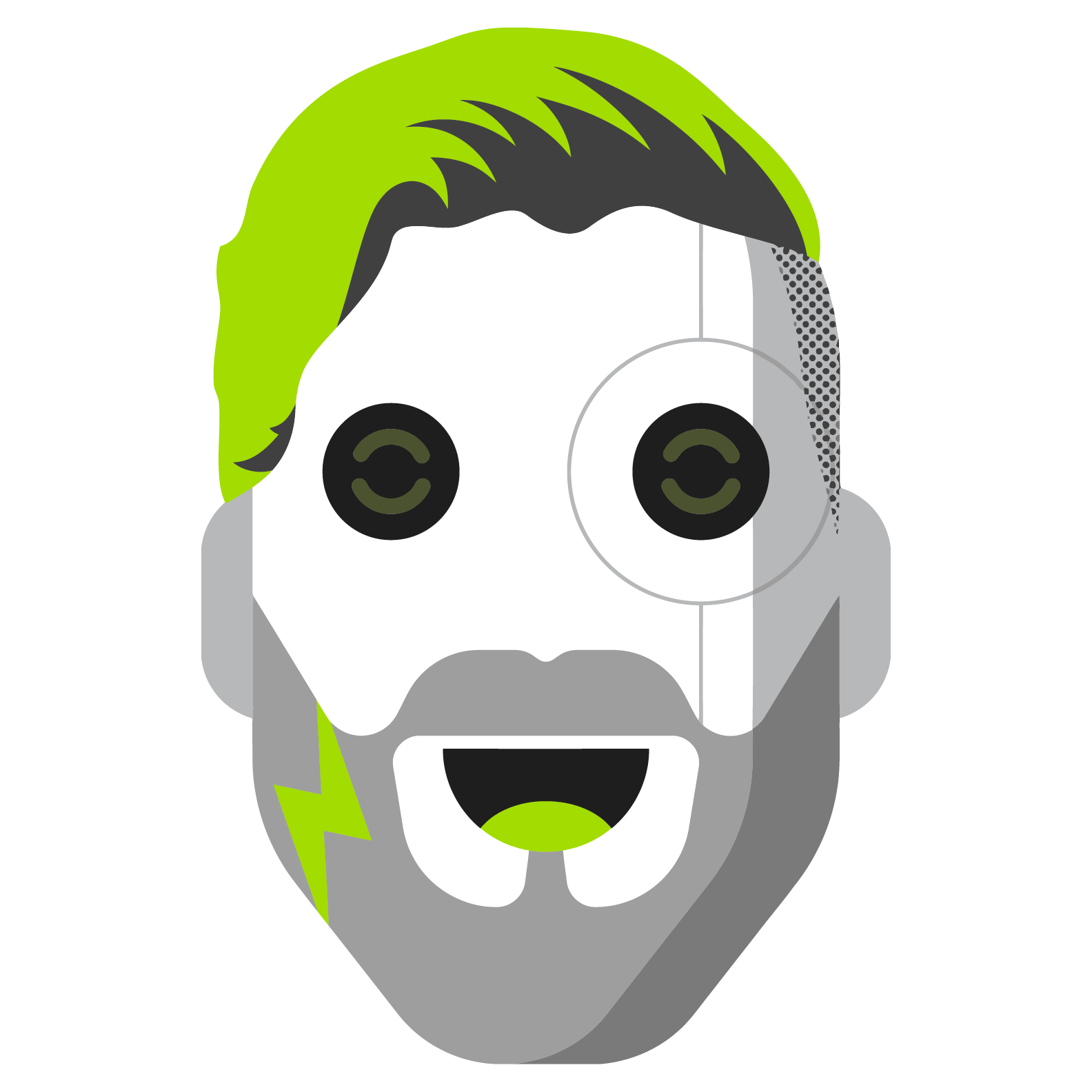 A vector image of Dustin's Face. Designed by Walo Creative.